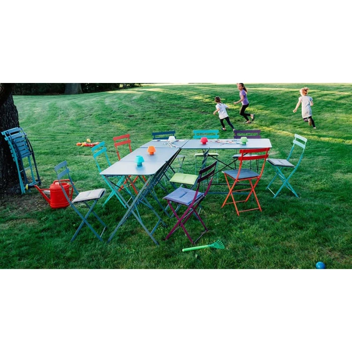 Chaise De Jardin Pliante FERMOB Bistro Métal - Bleu Acapulco 3 Chaise De Jardin Pliante FERMOB Bistro Métal - Bleu Acapulco – Image 3