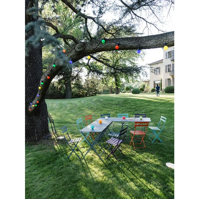 Chaise De Jardin Pliante FERMOB Bistro Métal - Bleu Acapulco 2 Chaise De Jardin Pliante FERMOB Bistro Métal - Bleu Acapulco – Image 2