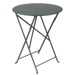 Table De Jardin 2 Personnes FERMOB Bistro Ø 60 Cm - Gris Orage