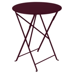 Table De Jardin 2 Personnes FERMOB Bistro Ø 60 Cm - Cerise Noire