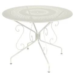 Table De Jardin 4 Personnes FERMOB Montmartre Ø 96 Cm - Gris Argile