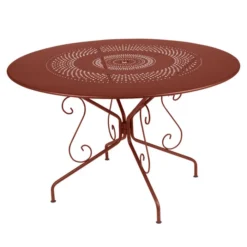 Table De Jardin 8 Personnes FERMOB Montmartre Ø 117 Cm - Ocre Rouge