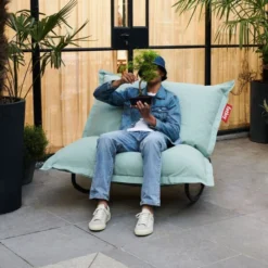 Rocking Chair Fatboy Rock'n'Roll - Noir -Fatboy Soldes 103161 rocking chair fatboy rocknroll noir ecume