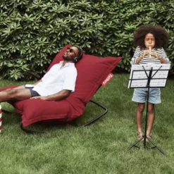 Rocking Chair Fatboy Rock'n'Roll - Noir -Fatboy Soldes 103161 rocking chair fatboy rocknroll noir rouge ambiance