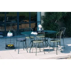 Galette Color Mix Pour Chaise FERMOB Montmartre Et Opéra + - Bleu Nuit -Fatboy Soldes 2722 coussin galette bleu ambiance 2