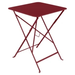Table De Jardin Pliante 2 Personnes FERMOB Bistro 57 X 57 Cm - Piment