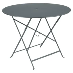 Table De Jardin 4 Personnes FERMOB Bistro Ø 96 Cm - Gris Orage