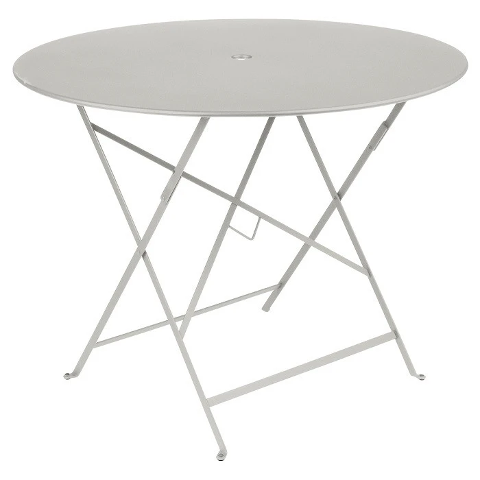 Table De Jardin 4 Personnes FERMOB Bistro Ø 96 Cm - Gris Argile 1 Table De Jardin 4 Personnes FERMOB Bistro Ø 96 Cm - Gris Argile