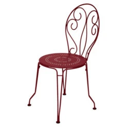 Salon De Jardin Fermob Montmartre Ø 96 Cm, Bleu Acapulco, 4 Personnes -Fatboy Soldes chaise jardin montmartre piment 1