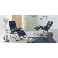 Fauteuil Relax Pliant LAFUMA Futura BeComfort - Gris Foncé -Fatboy Soldes lfm3130 fauteuil relax pliant lafuma futura becomfort ambiance 2 min