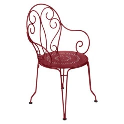 Salon De Jardin Fermob Montmartre Ø 117 Cm, Piment, 6 Personnes 6 Salon De Jardin Fermob Montmartre Ø 117 Cm, Piment, 6 Personnes -Fatboy Soldes montmartre fauteuil piment 1 1