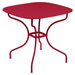 Table De Jardin 4 Personnes FERMOB Opéra + 82 X 82 Cm - Piment