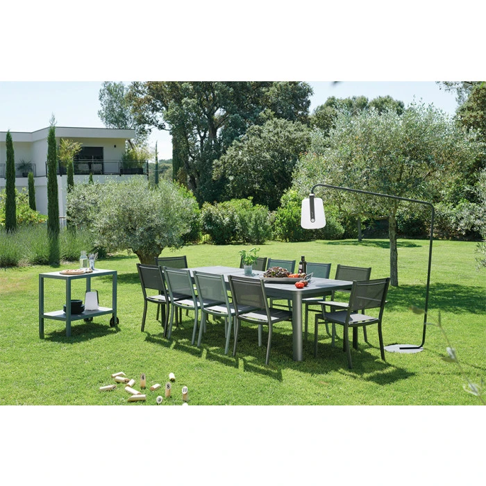 Table De Jardin 10 Personnes Avec 2 Rallonges FERMOB Oléron 155 / 255 X 100 Cm - Gris Argile 3 Table De Jardin 10 Personnes Avec 2 Rallonges FERMOB Oléron 155 / 255 X 100 Cm - Gris Argile – Image 3