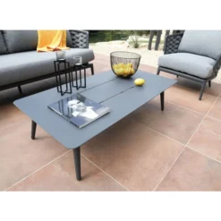 Salon De Jardin Bas Proloisirs Tim - 1 Canapé / 2 Fauteuils / 1 Table Basse -Fatboy Soldes tp143 salon jardin bas proloisirs tim table