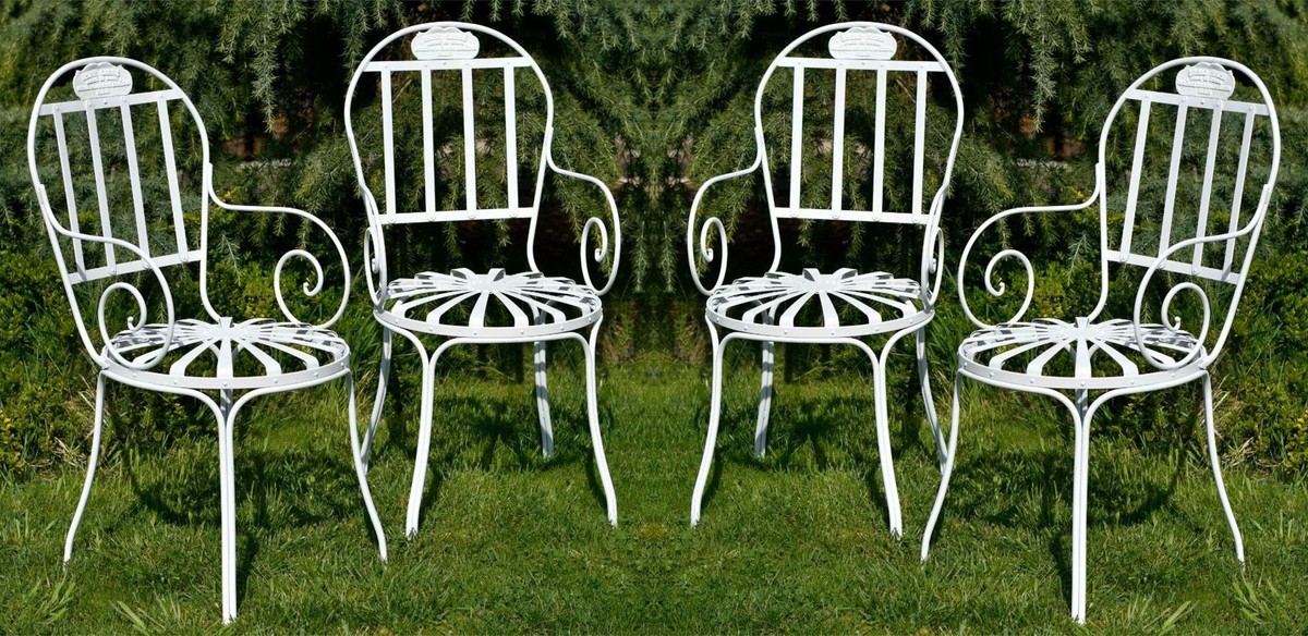 Devant -Fatboy Soldes Casa Padrino Luxus Gartenstuhl 4er Set Naturfarben 45 x 56 x H 88 cm Moderne Rattan Garten und Terrassen Moebel Luxus Qualitaet 122475 1